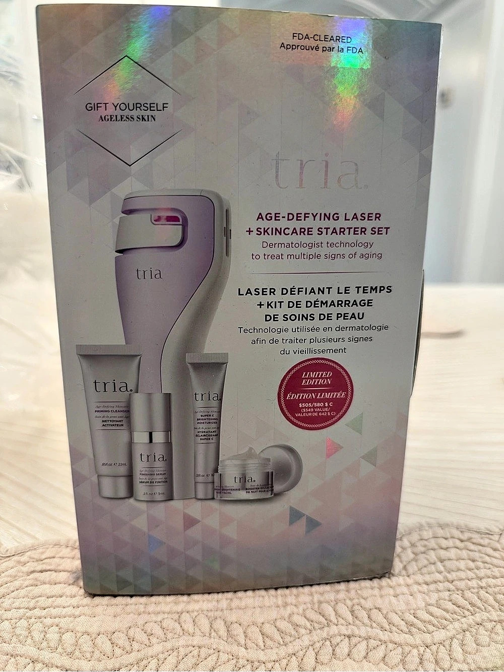 tria Age-Defying Laser + Skincare Starter Set Skincare Tool Set NWT